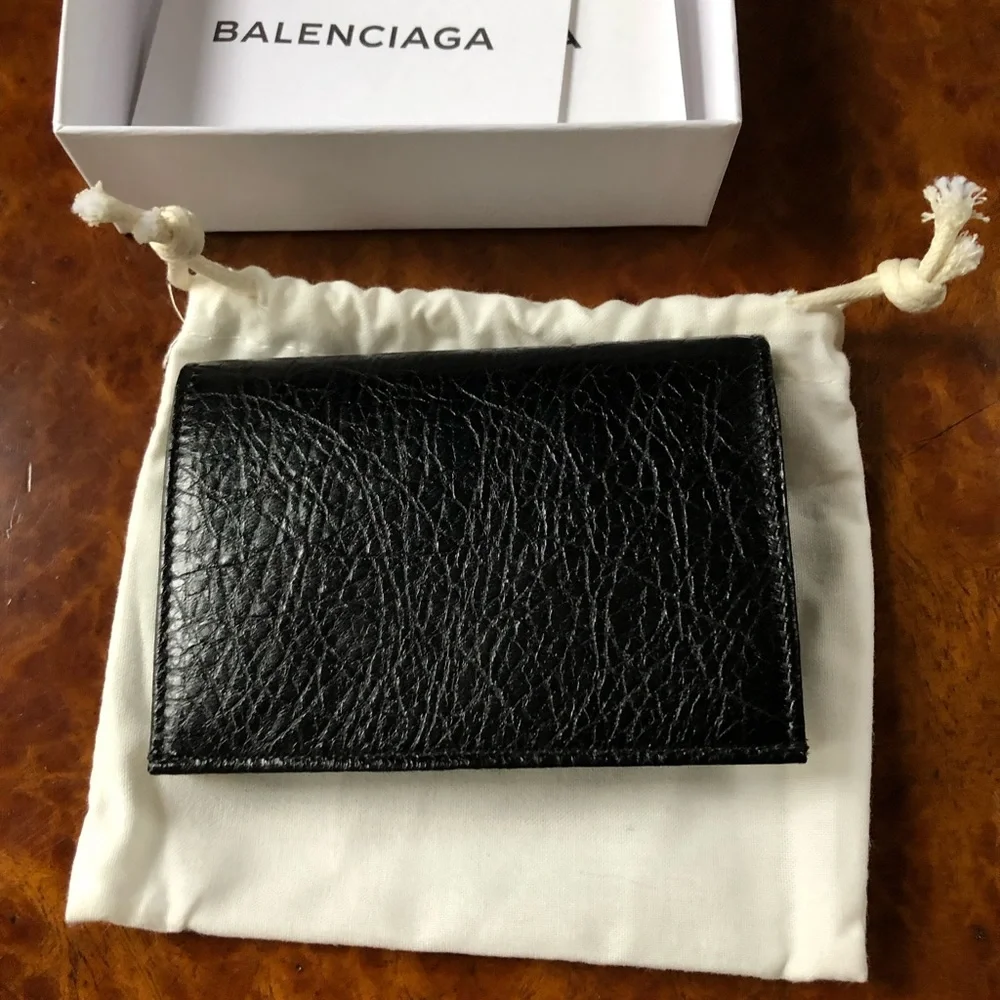 Balenciaga Giant Textured-Leather Cardholder